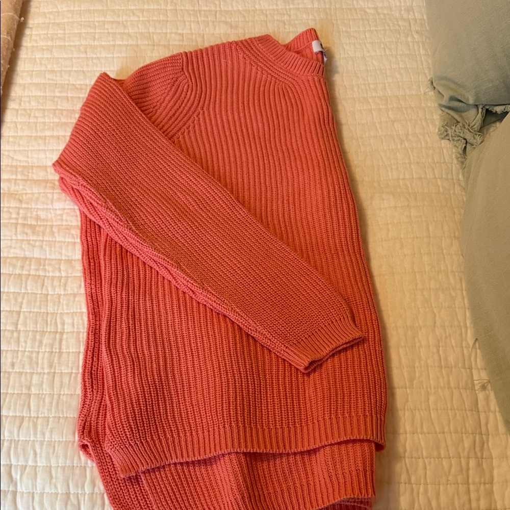 525 America Vibrant Coral Crew Neck Sweater